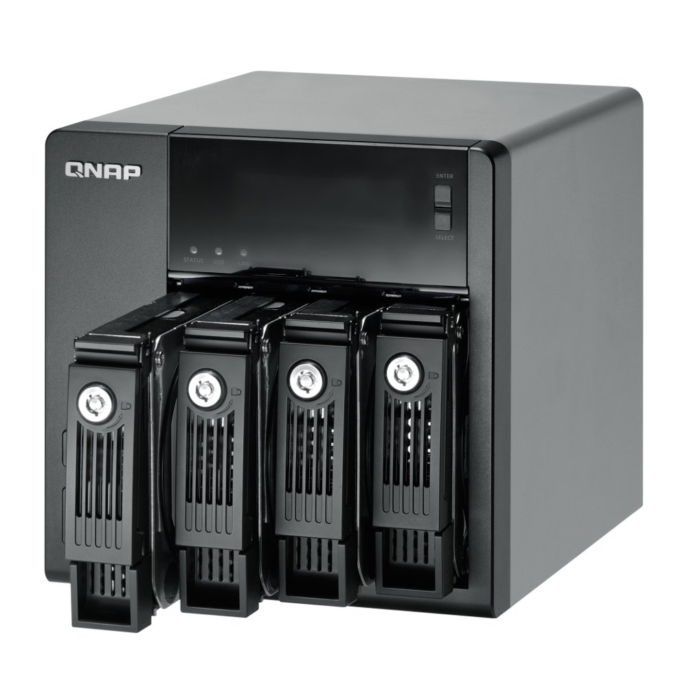 Qnap TS-470PRO Serveur de stockage NAS 4 baies Noir boîtier vide