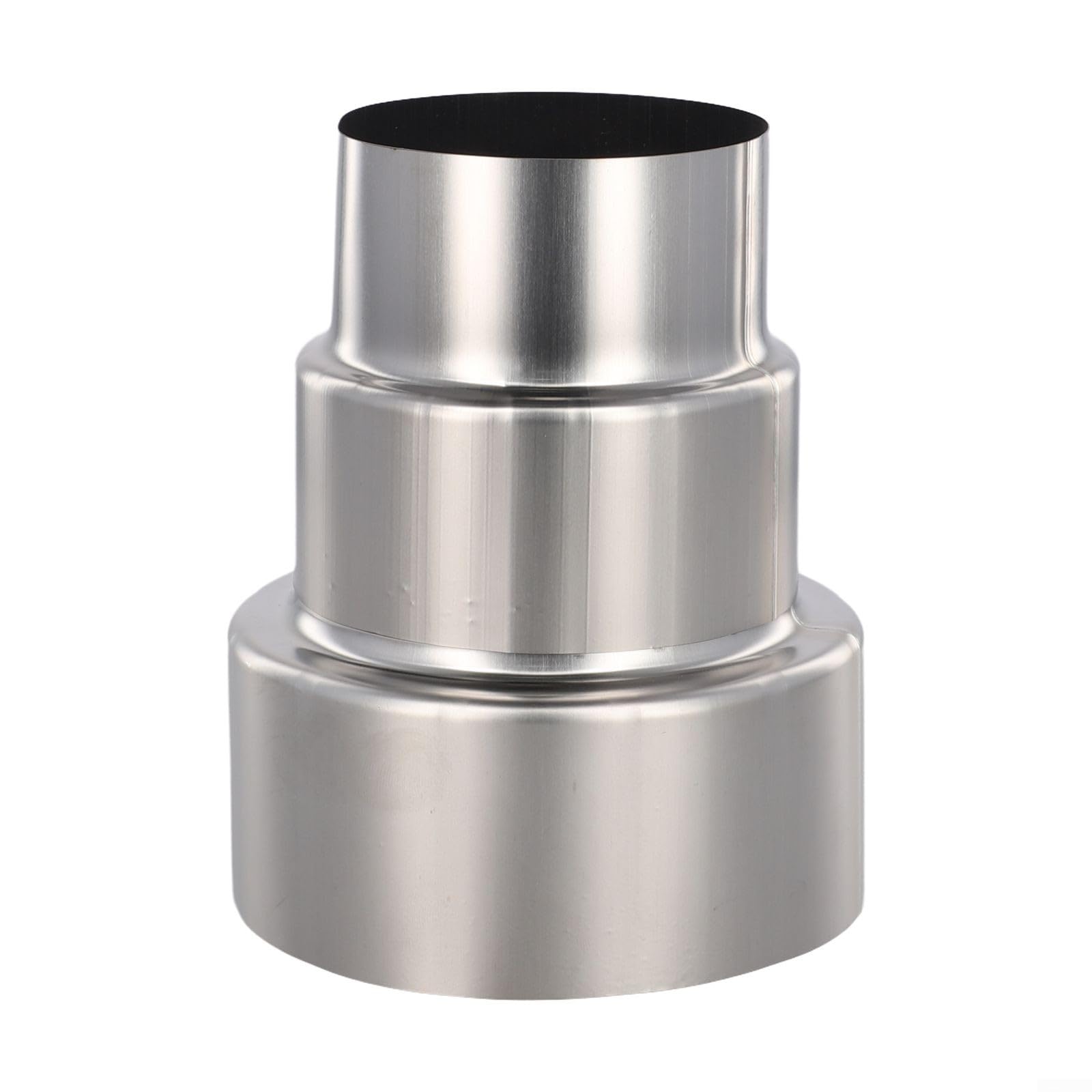 Stainless Steel Flue Liner Reducer, 110Mm ID. To 100Mm Tubing Connector Chimney Adaptor Stove Pipe For Water Heaters Wood Stoves Fireplaces(ร90mm/ร70mm)