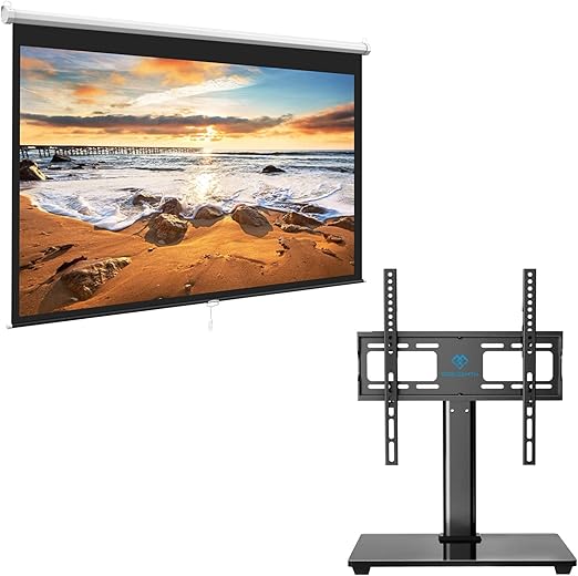 PERLESMITH Swivel Universal TV Stand for 3255 inch LCD LED TVs & Projector Screen