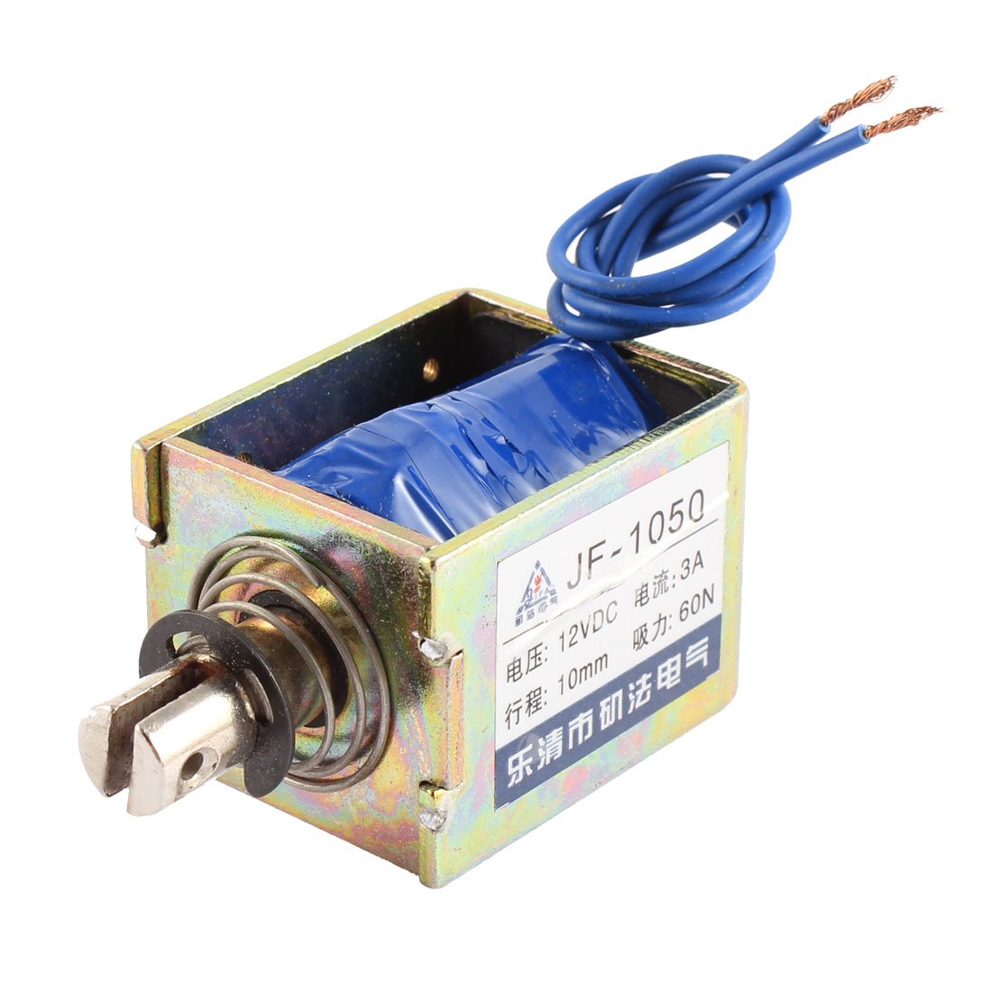 uxcell DC 12V 3A 10 mm 60N Pull Push Type Intermittent Actuator Electromagnet Solenoid