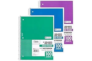 QUAD Spiral 100ct Ruled Notebook