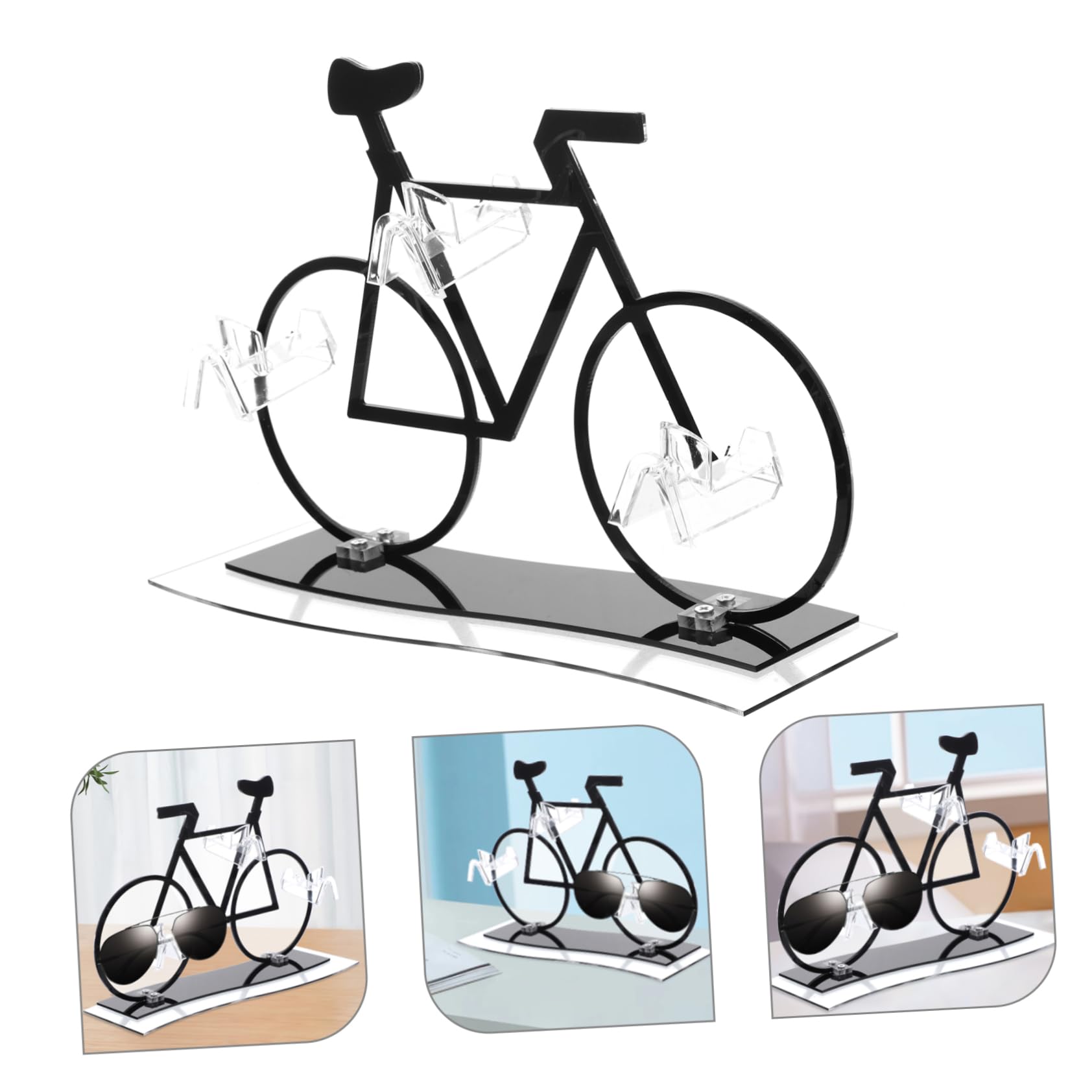 TOPBATHY 2st Brillenständer Fahrradförmiger Sonnenbrillenhalter Sonnenbrillen-organizer Brillengestell Brillenhalter Stehen Fahrradständer Ständer Für Brillenhalter Brillen Organizer Acryl