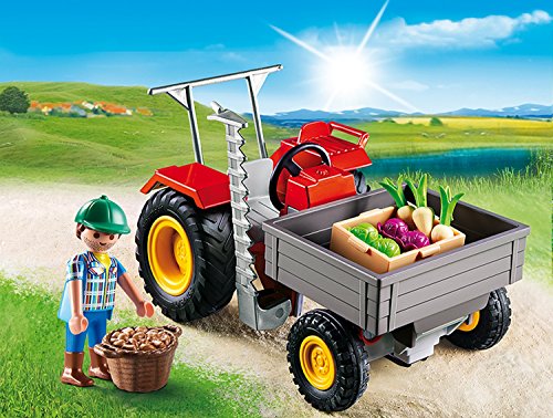 Playmobil 6131 Fermier Avec Faucheuse Tracteur Pour Ferme - vue 5