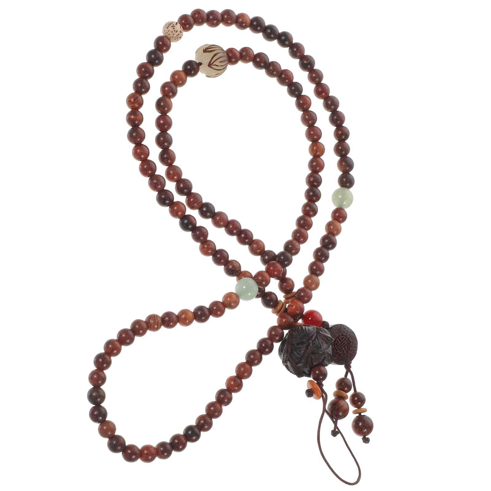 Hemobllo Phone Lanyard - Cell Phone Neck Strap Long Phone Lanyards Rosewood Beads Necklace Bracelet Band Lanyard for Phone Case Phone ID Badge Holder Camera Name Tags