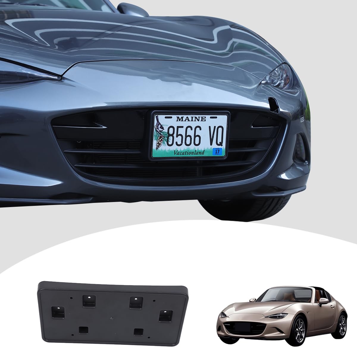 Amazon.com: ABS Car Front License Plate Frame Black Compatible