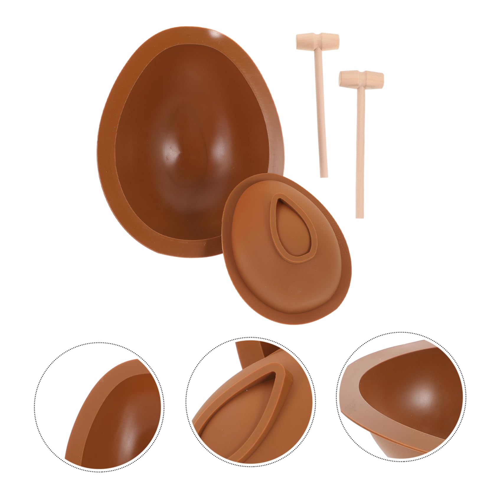 Amosfun 5 Juegos molde de chocolate cortadores de galletas cortadores galletas paleta bricolaje dulce moldeador moldes de helado cromo tapa moldes de silicona moldes de huevo gel de sílice
