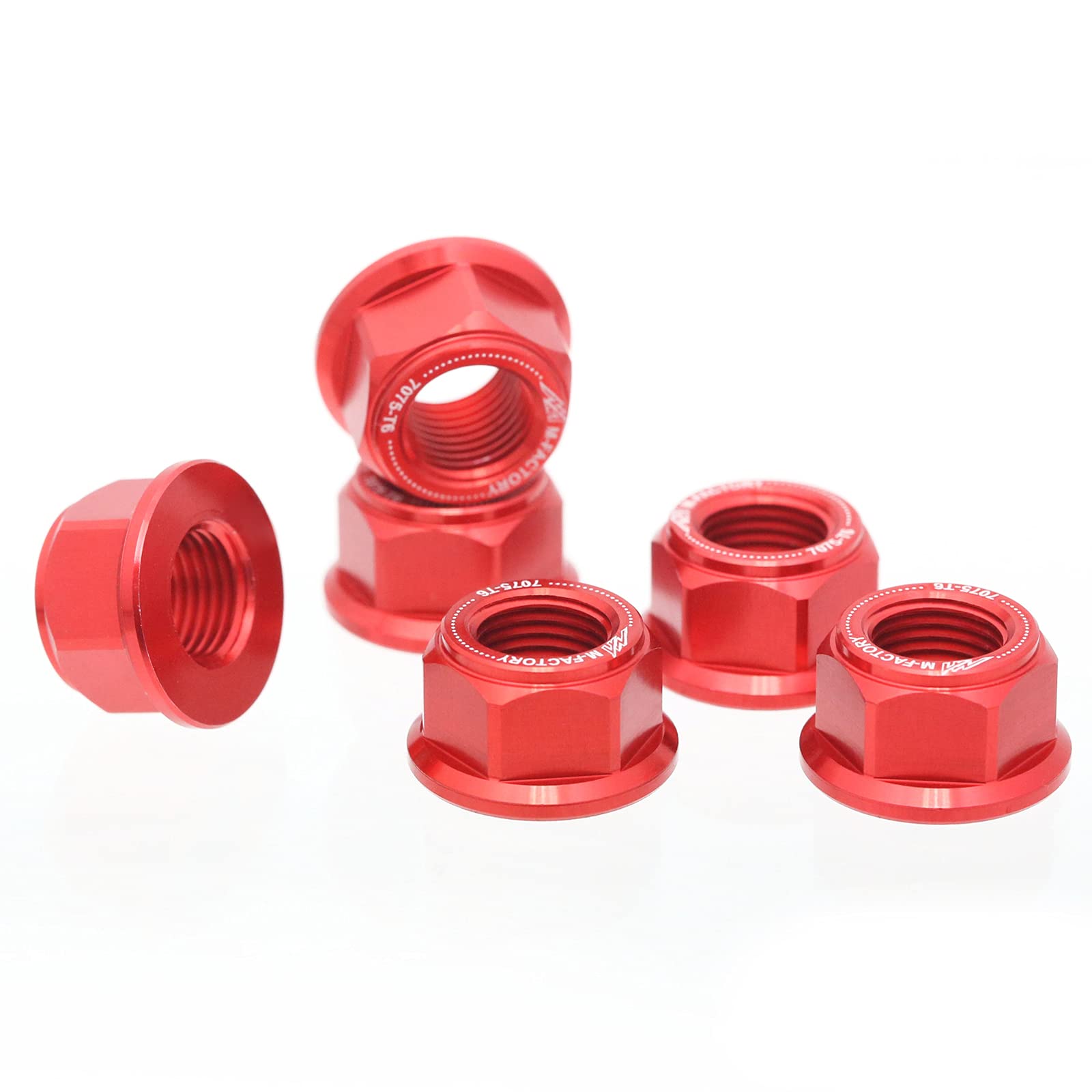 MC Motoparts 6 Red Aluminium 7075 T6 CNC Racing Rear Wheel