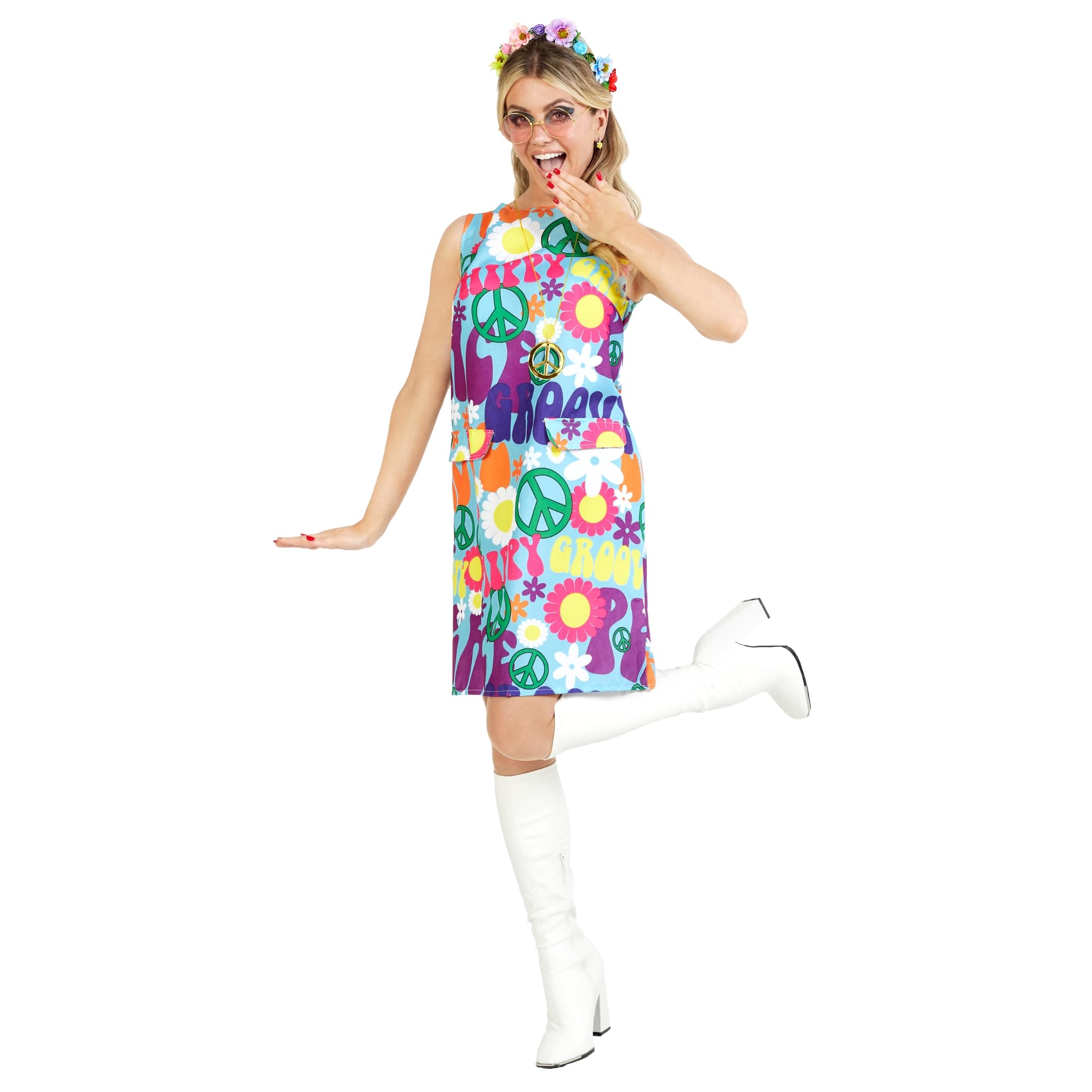 70s Outfits For Women, Hippie Costume Woman, Hippy Costume Woman, 70s Dress, Halloween Costumes For Women Adult