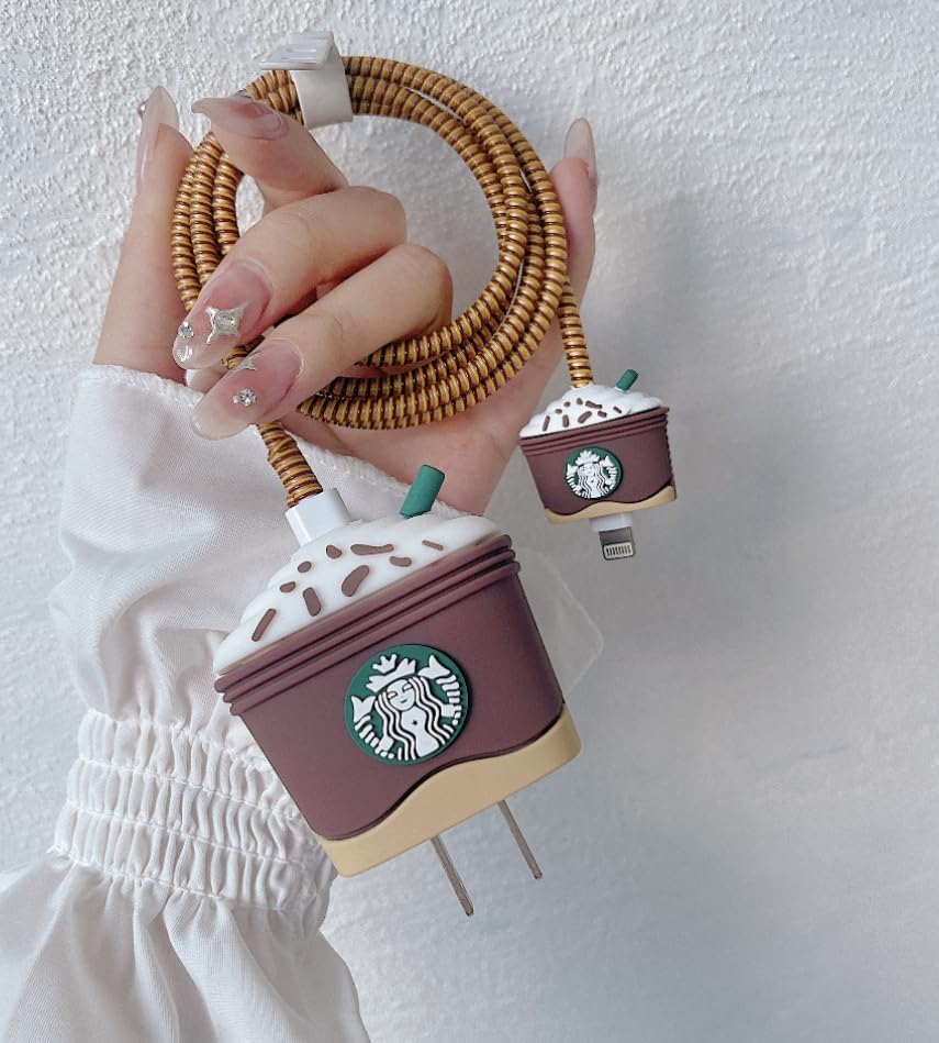 Image of Cartoon 3D Design Protective Case Compatible with Apple 18W - 20W USB-C Power Adapter Charger, Protective Cover for iPhone 18W & 20W Power Adapter Charger with Wire Saver. (Star-Bugs)