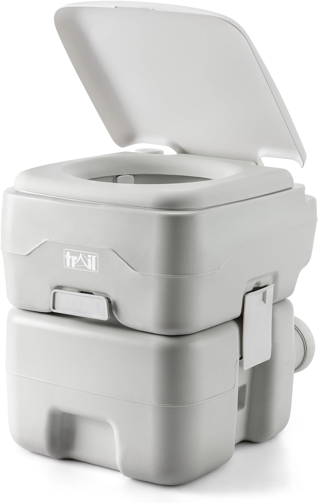 Trail Outdoor Leisure Portable Camping Toilet, Compact Flushable Travel Loo, Detachable 20L Waste Tank, Hygienic Double Seal Blade Valve, Porta Potty Fishing Festival Campervan
