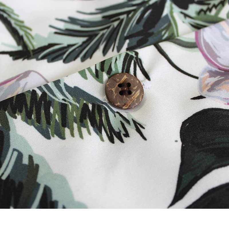 Palmwave Mens Hawaiian Aloha Shirt, Short Sleeves Button Down Beach Clothing, Big Mens Shirt, Floral Casual Shirt4