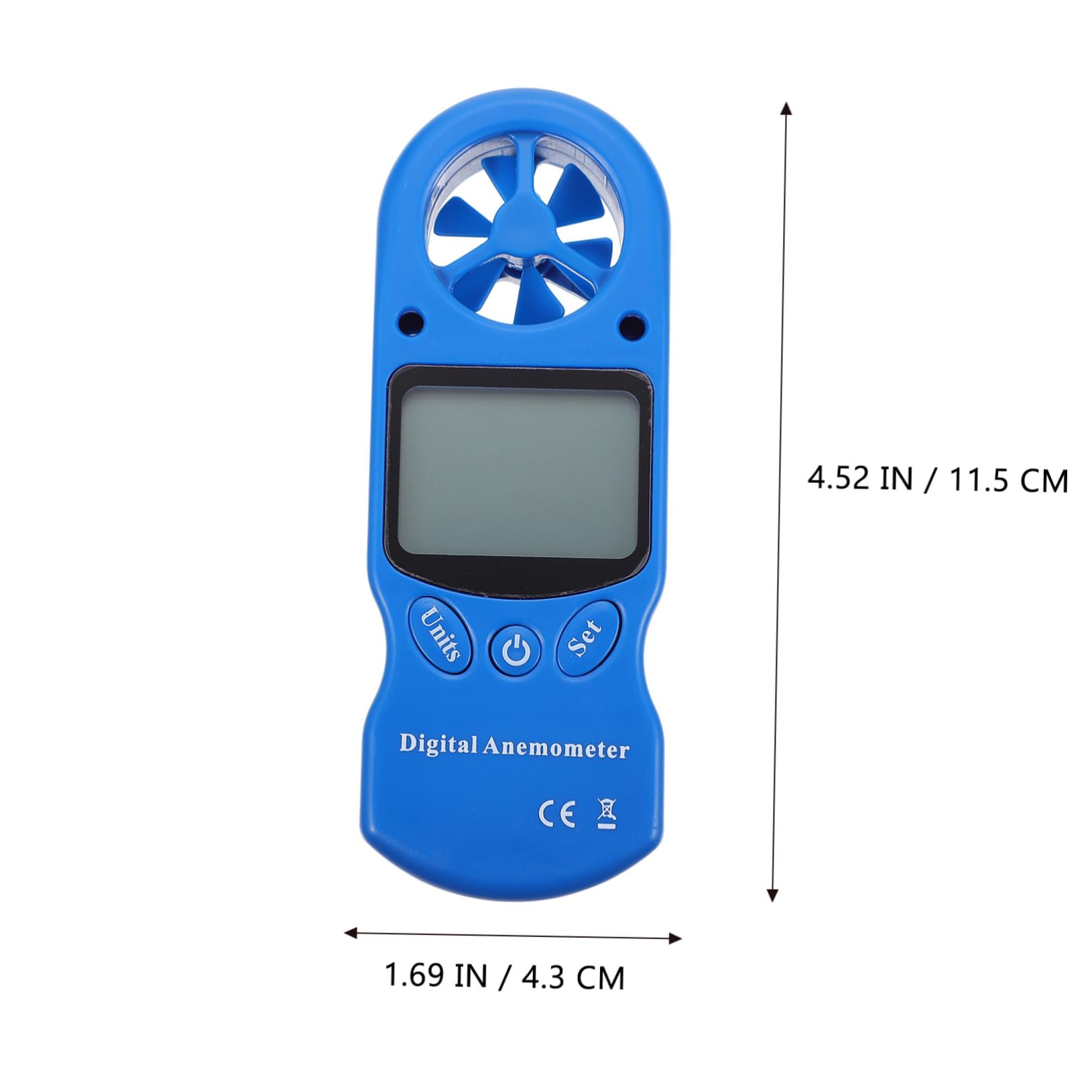 Yardwe Mini Anemometro Digitale Portatile, Igrometro e Termometro, Misurazione Velocità del Vento, Schermo Lcd Retroilluminato, per Monitoraggio Ambientale | Misura Velocità Aria e Temperatura, Adatto per Ventilazione e Ventole, con Custodia