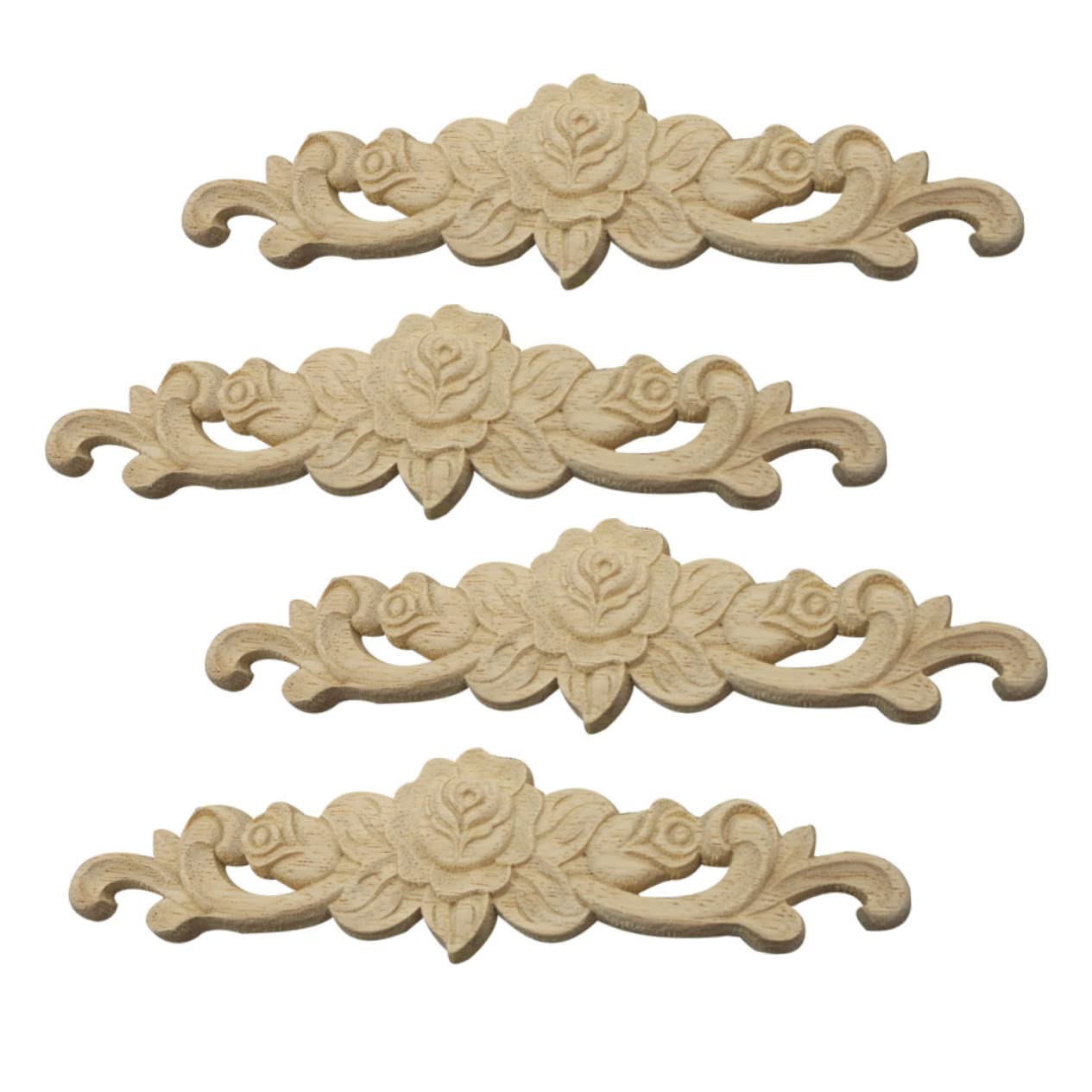Calcomanías de madera tallada PRETYZOOM para decorar armarios y puertas de hogar