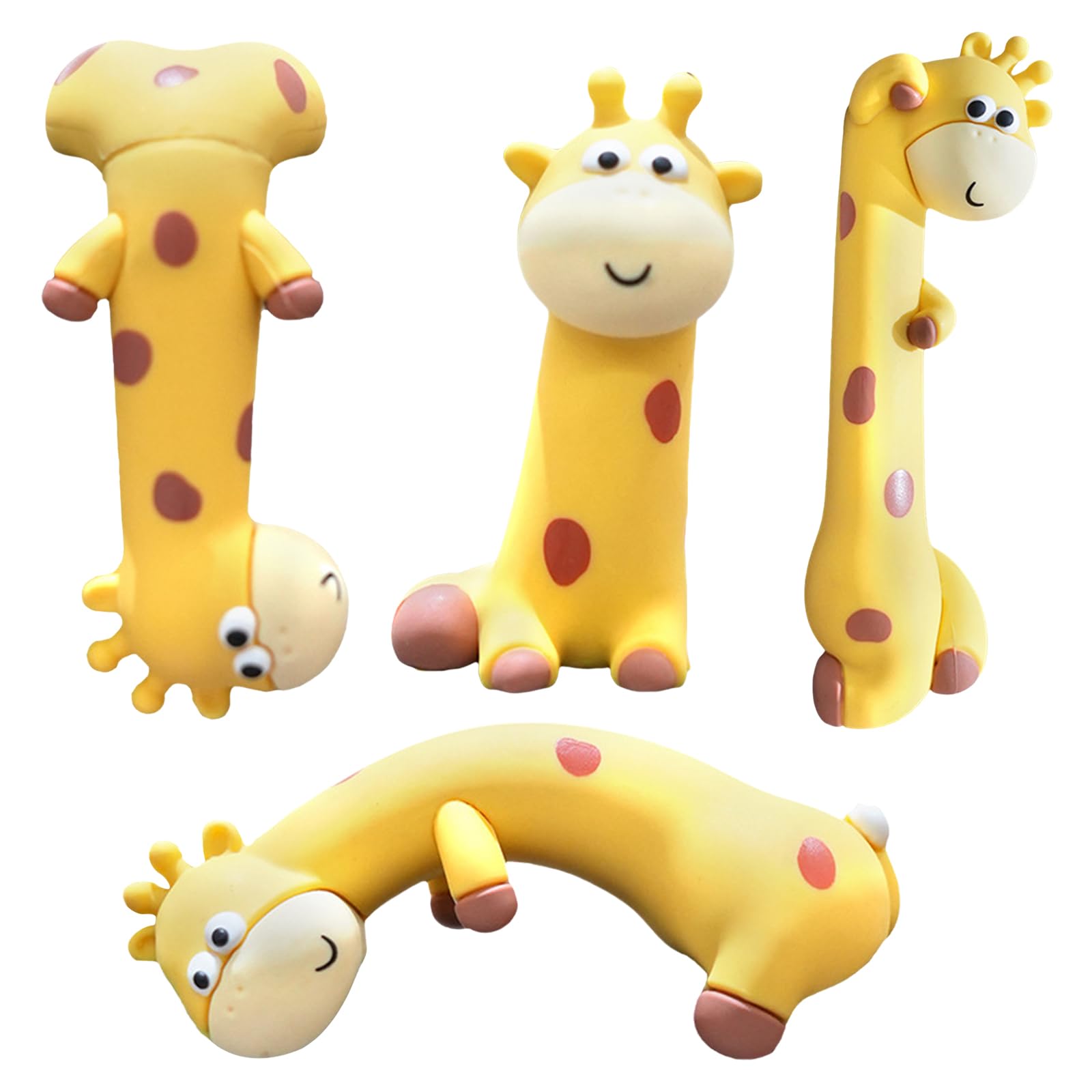 4Pcs Giraffe Computer Monitor Decor Figurines Dashboard Decorations Ornaments (Giraffe)