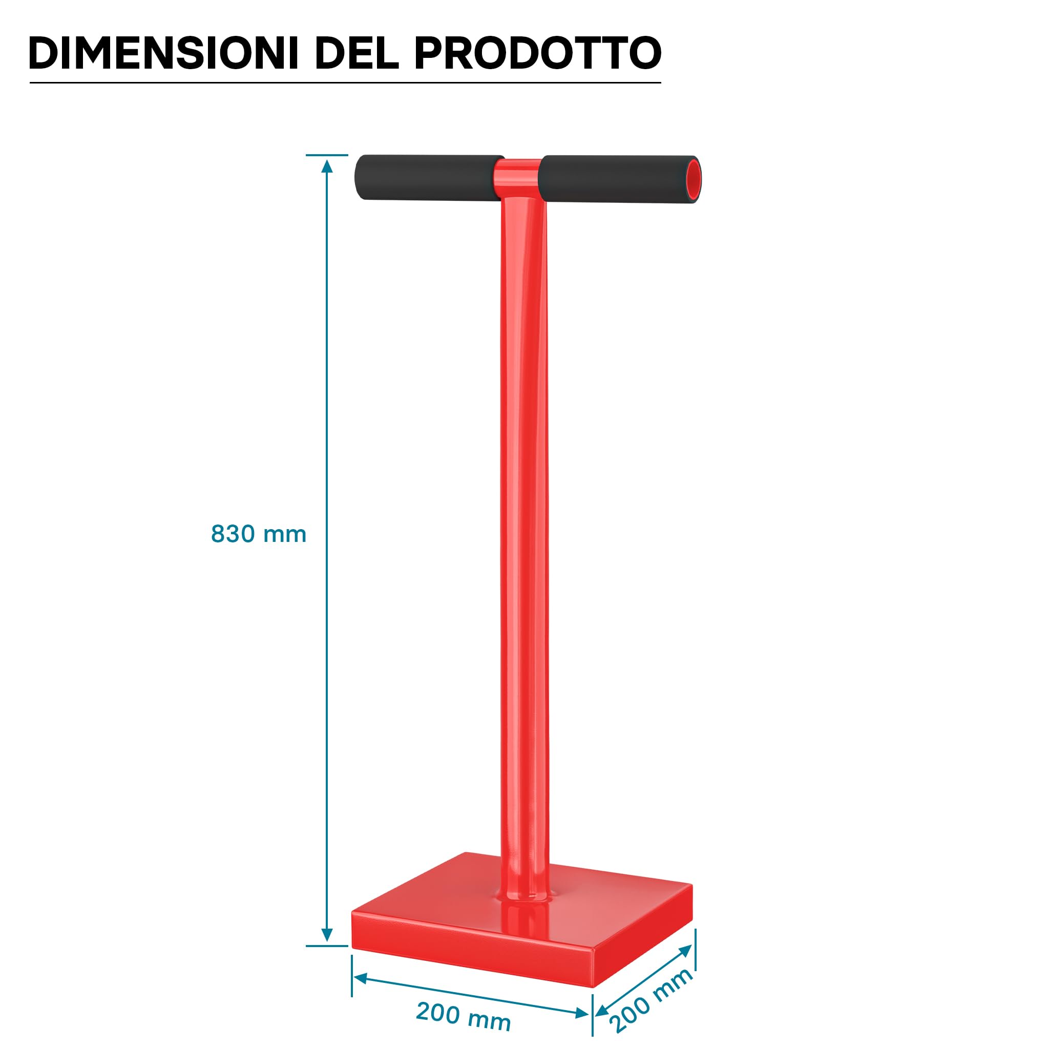 Costipatore manuale 11,5 kg in acciaio piastra di 20x20cm Compattatore terreno