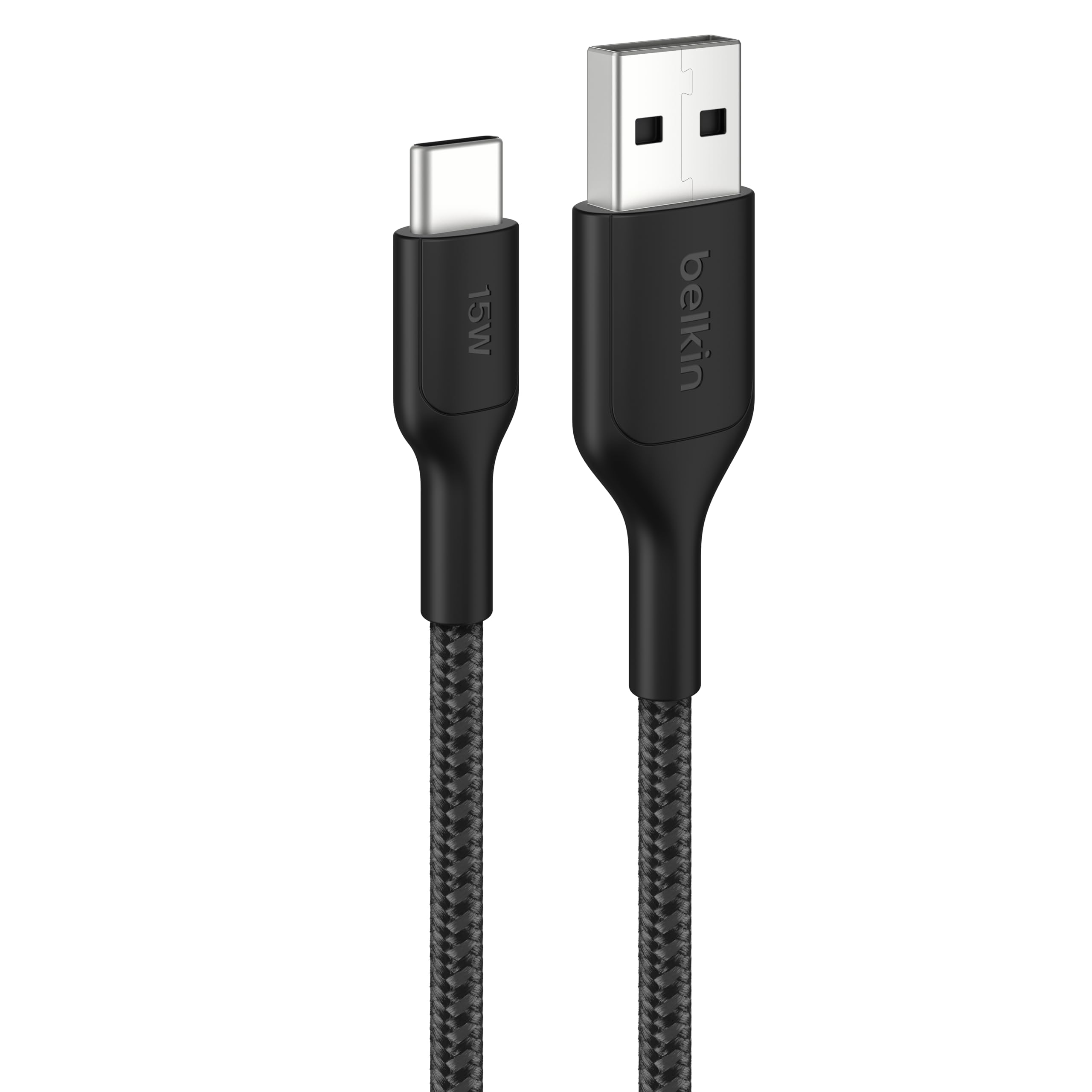 Belkin Braided USB-A to USB-C Cable (1 Meter, 15W) - Soft, Flexible Fast-Charging Cable, Type C Charger Cord for iPhone 16 & 15 Series, Galaxy S25, Pixel 9, iPad Pro, & More - Black (USB 2.0)-image-10