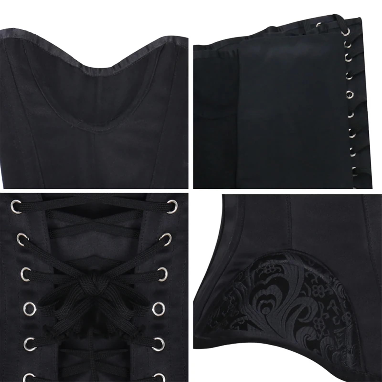 Corsetto con Lacci, Modellante for Il Corpo, da Donna, Ricamo, for la Vita, Corto, Sottoseno per Cosplay e Feste