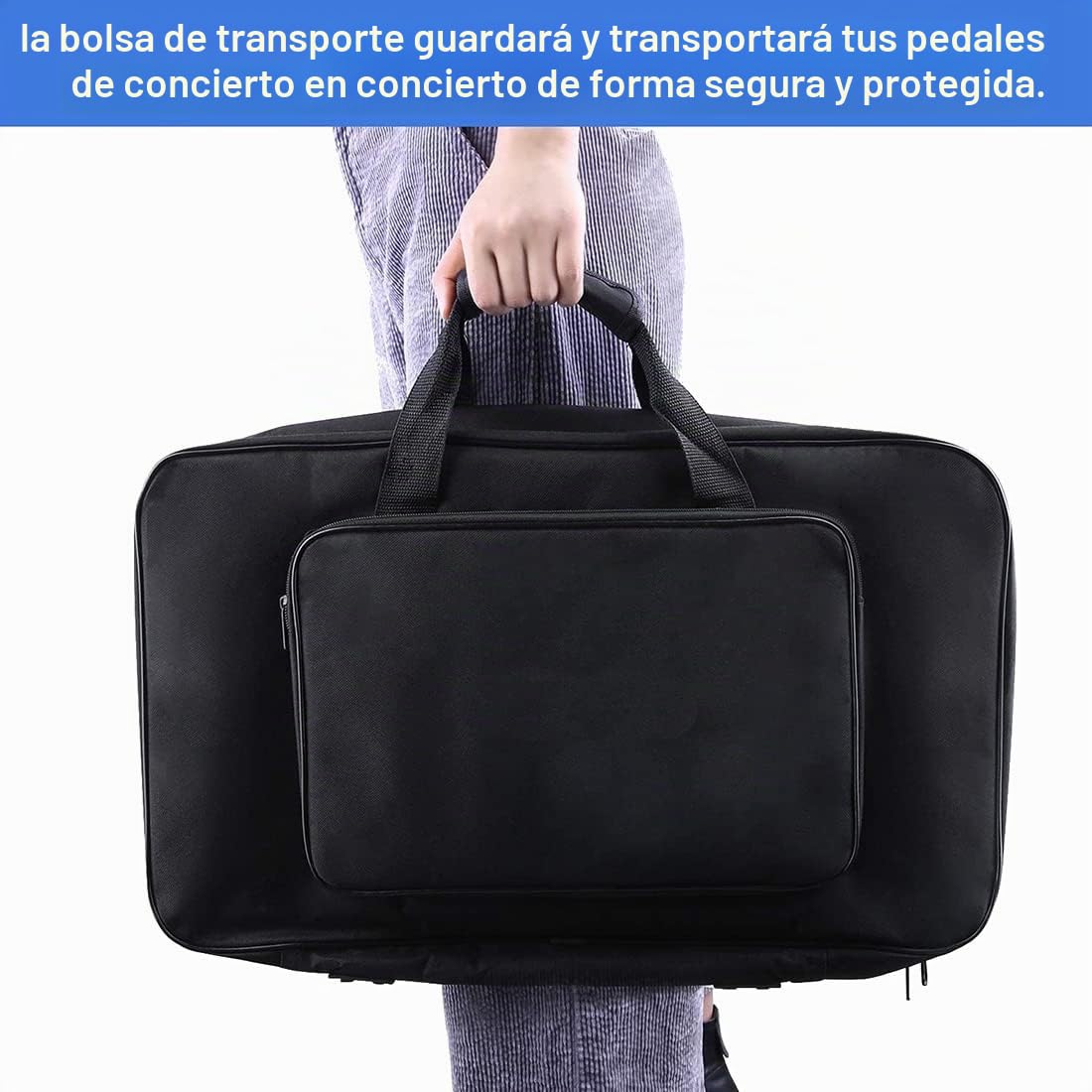 Pedalera para guitarra, efecto pedalera, de aluminio, con bolsa de transporte, placa de efecto pedal, dimensiones pequeñas