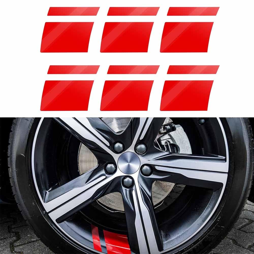 UQHENZO 6 Pcs Car Rim Stickers for Citroen Berlingo Van 2019-onwards