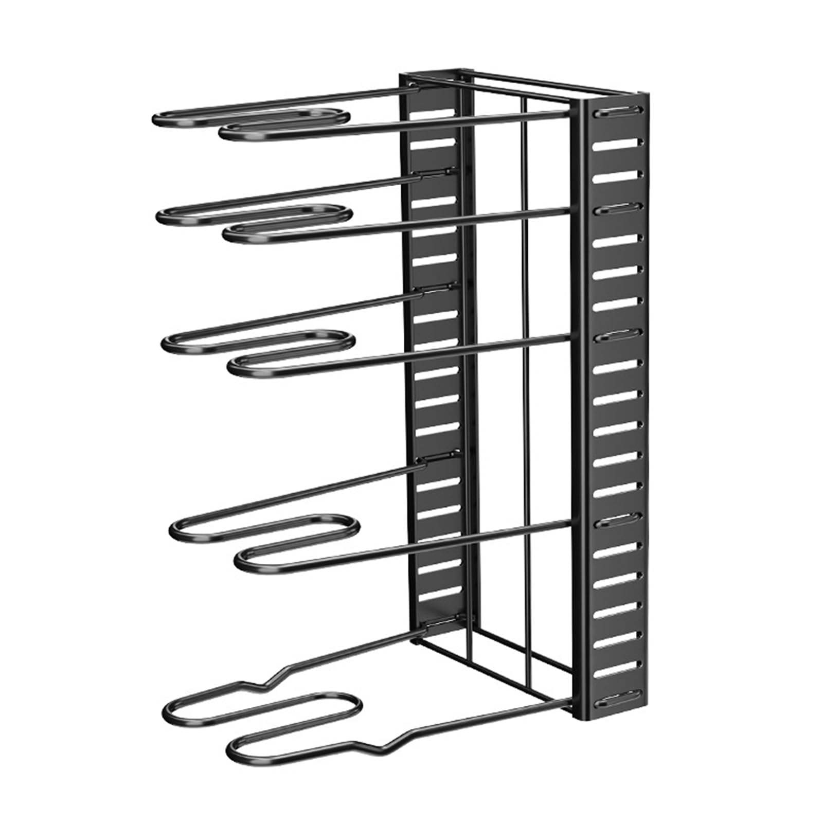 Multifunctional Cookware Storage Rack Adjustable Carbon Steel Kitchen Shelf for Cabinet Space Efficient Organization Adjustable Pots Rack for Kitchen Cabinet