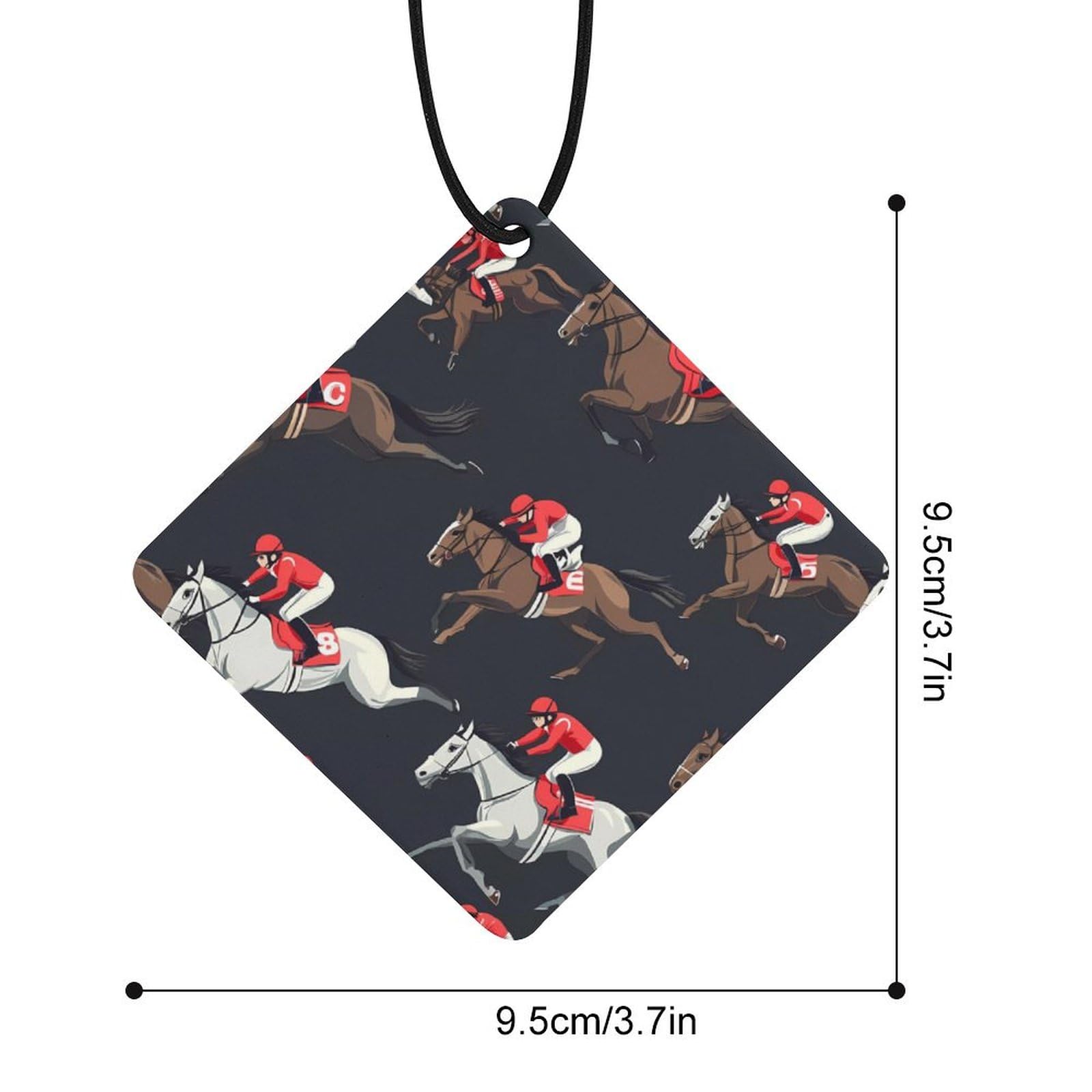 Runing Horse Car Air Freshener Hanging Aromatherapy Tablets for Car Accessories Rhombus