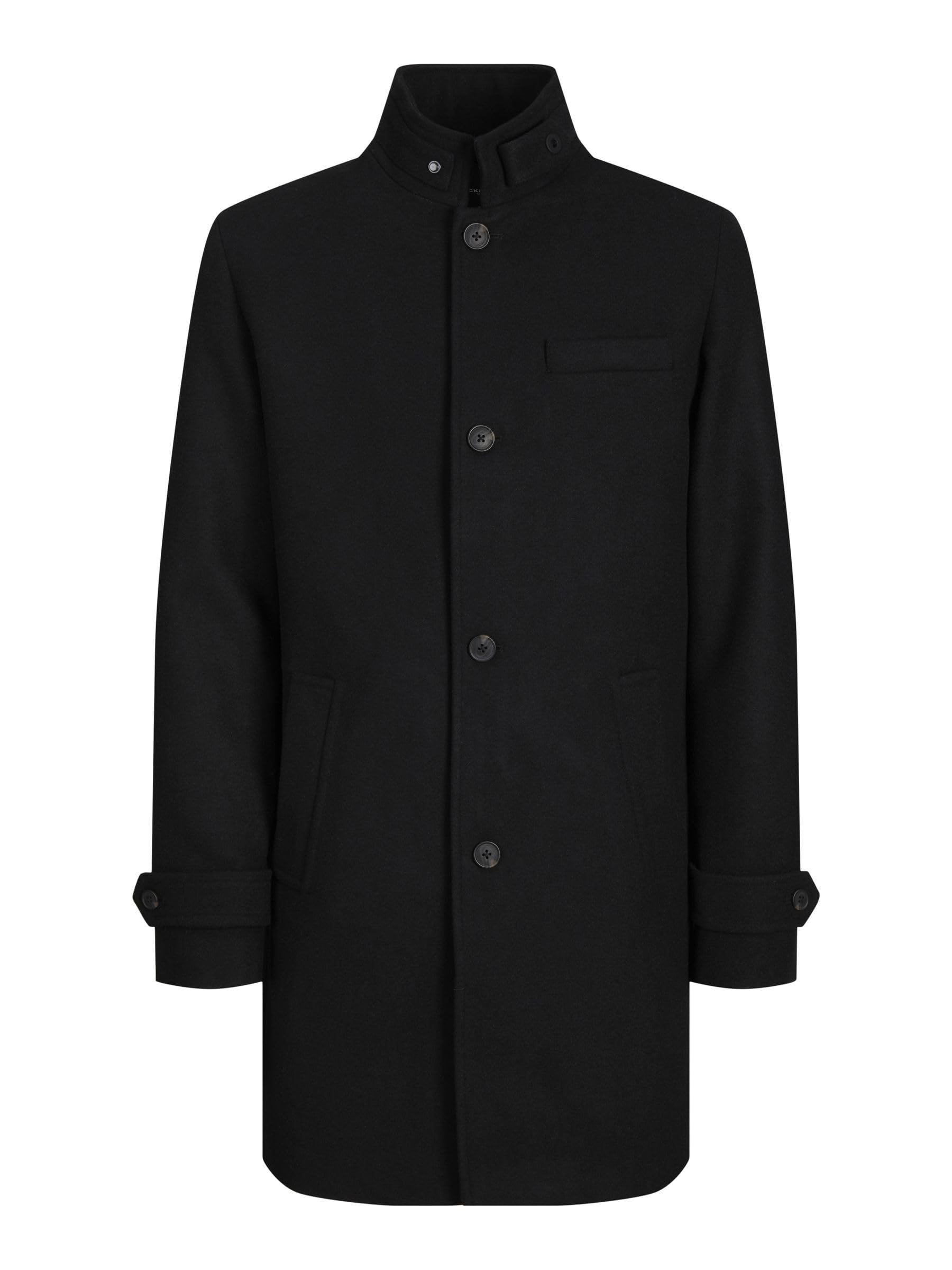 JACK & JONES Men's Jjemelton Wool Coat Sn Wool Coat, black, M