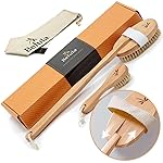 Belula Dry Brushing Body Brush Set - Natural Boar Bristle Body Brush, Exfoliating Face Brush & Bath Gloves - Ideal Dry Skin Brush for Lymphatic Drainage & Healthy Glowing Skin!