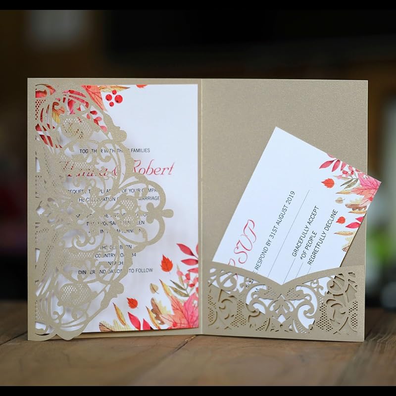 Glückwunschkarte Multi Color Elegante Hochzeitseinladungskarte Grußkarte Visitenkarte Dekor Parteiversorgungen (25 stücke)(White)
