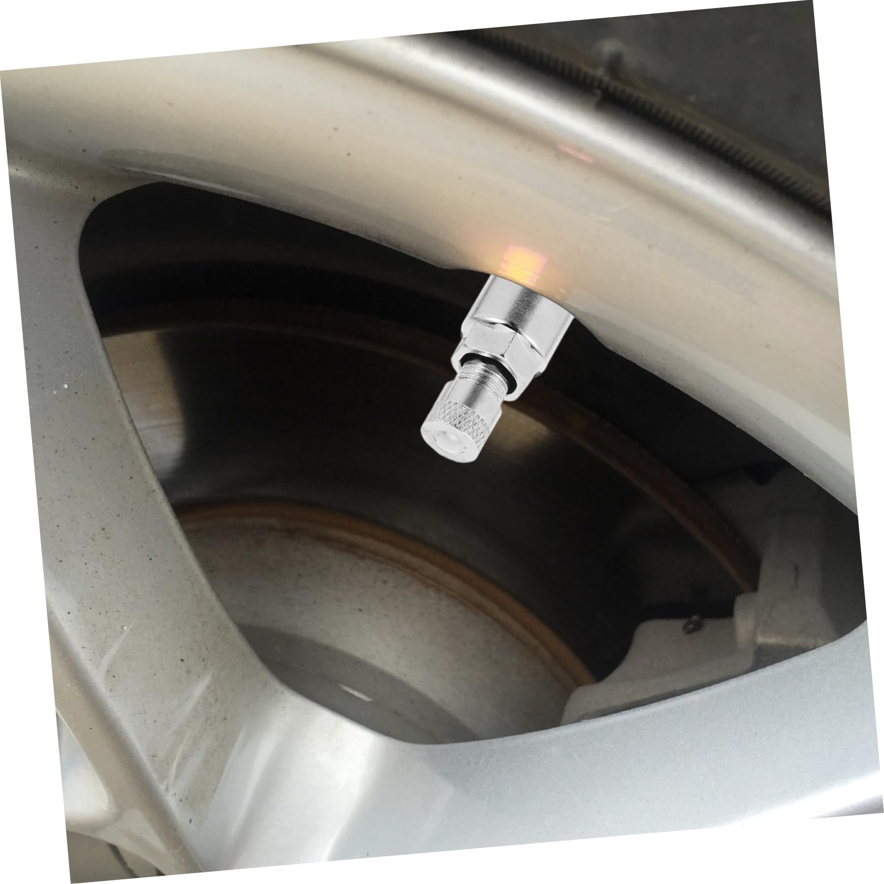 Ipetboom Valvole per Pneumatici Auto in Acciaio 45, 10 Pezzi, Stelo Tubeless Efficiente Senza Perdite d'Aria, Cappuccio a Righe, per Pneumatici e Rimorchi