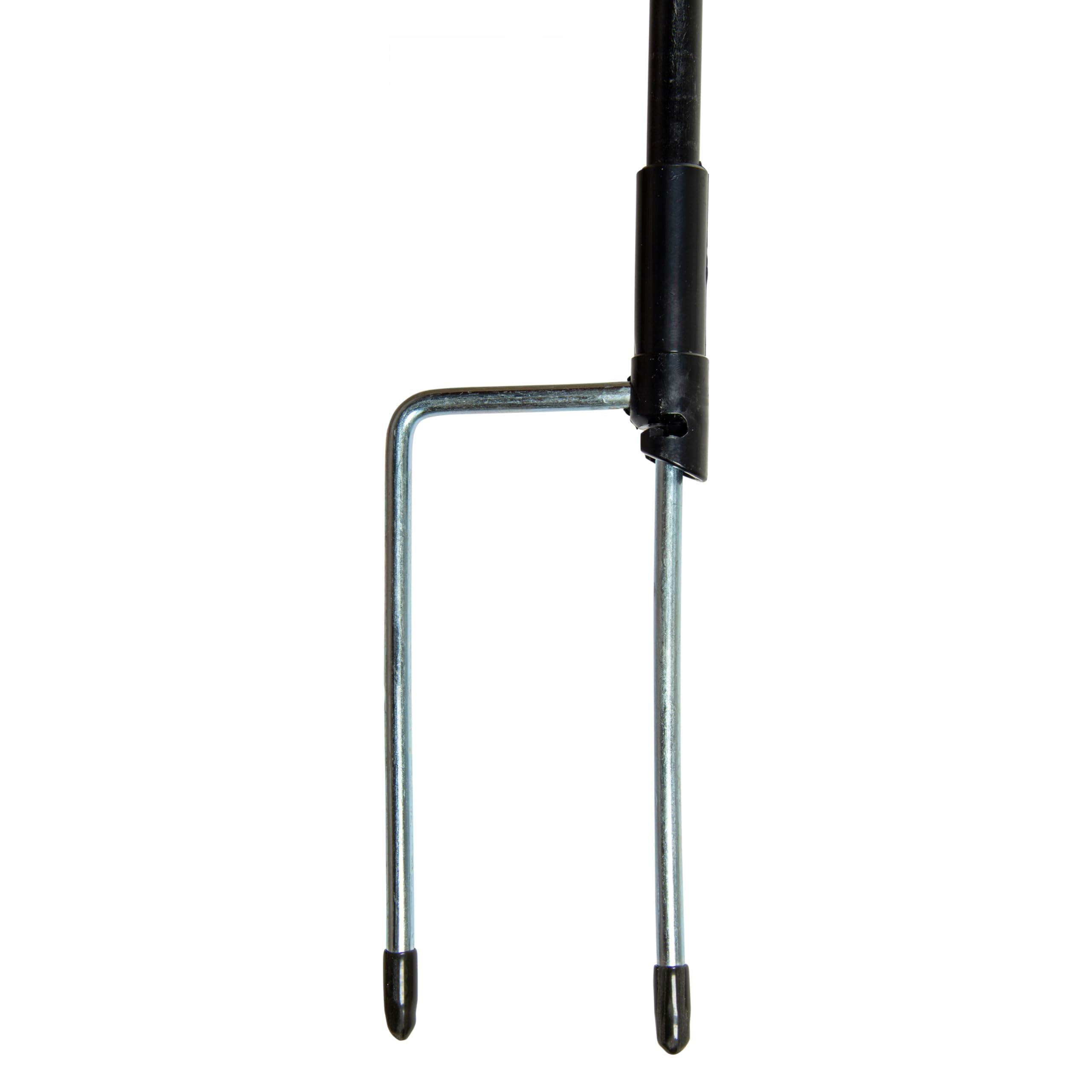 horizont strongLine Lot de 5 piquets supplémentaires pour filets, 120 cm au-dessus du sol, longueur totale de 135 cm, en fibre de verre, à double pointe, noir, piquets supplémentaires pour filets de