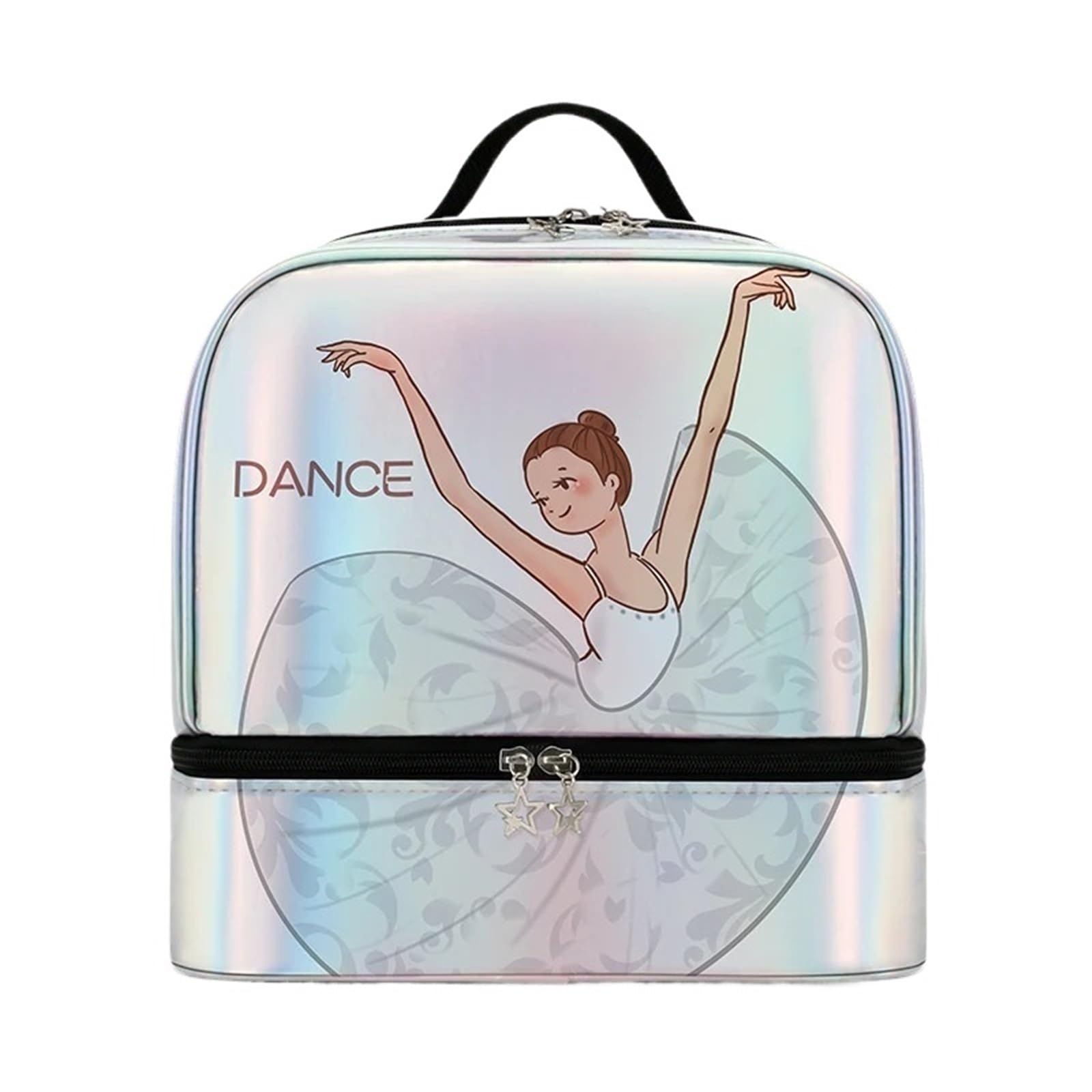 AHIOJEGX Girls Dance Bag Silver Ballet Bags Backpack For Dance Ballerina Bags Cute Shiny Ballet Dance Bag(Color 4)