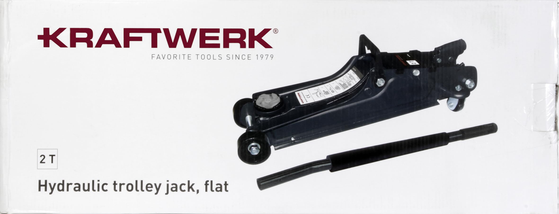 KRAFTWERK Wagenheber Hydraulisch | Rangierwagenheber 2t flach | Hubhöhe 380 mm, Mindesthöhe 85 mm | Schnelles Anheben & Langsames Ablassen | TÜV/GS Geprüft | KRAFTWERK Wagenheber Auto Art. Nr. 38110