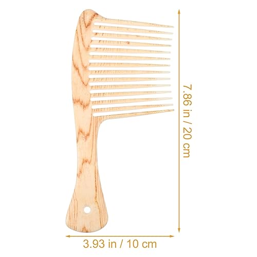 Miniatura 6 de Peine para el cabello Peine para el cabello, champú masajeador del cuero cabelludo, peine desenredante de madera, peine para barba afro, peine de