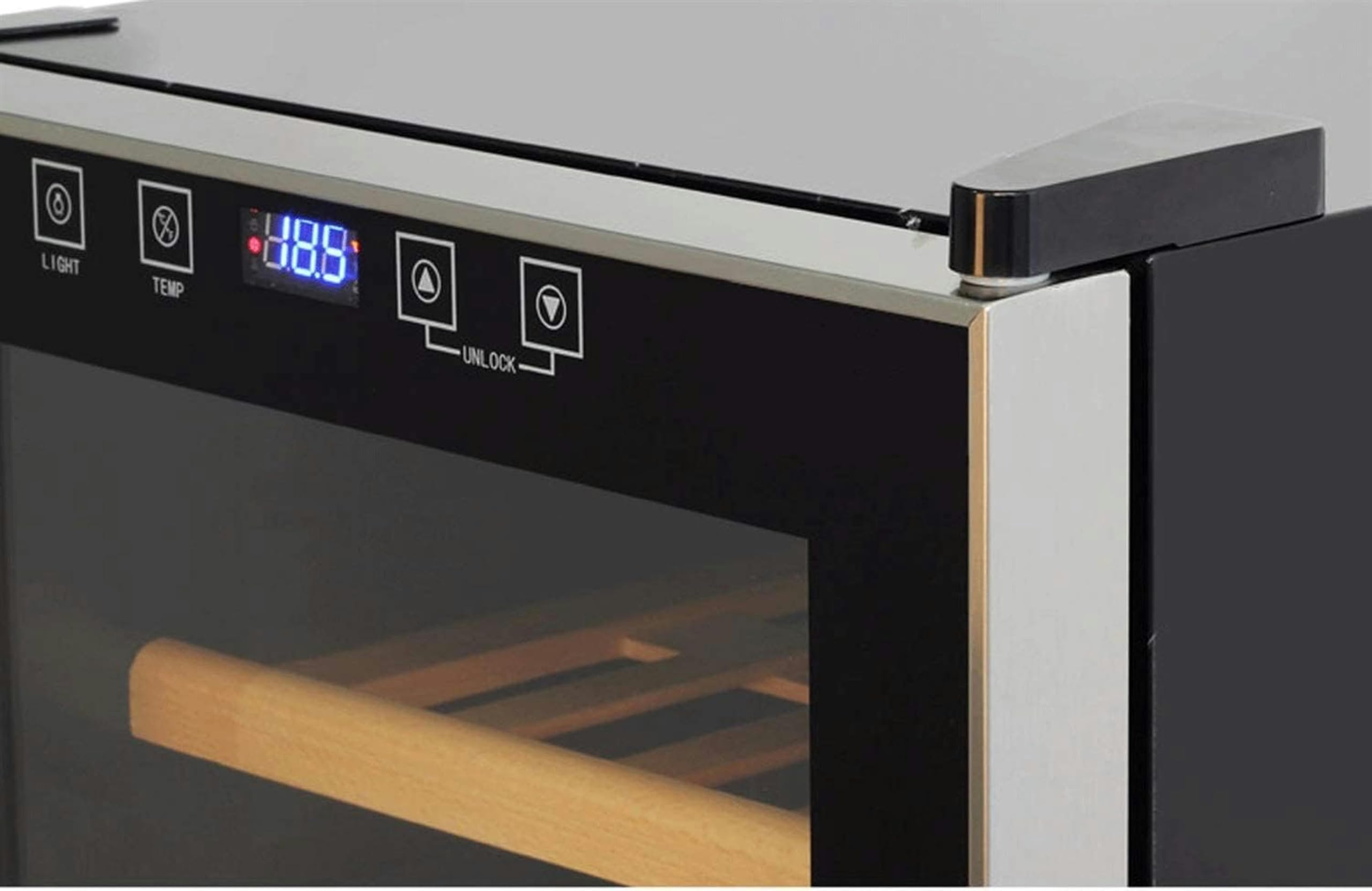 Refrigerador para Vinos - Enfriador De Botellas De Vino con Compresor - Zonas De Temperatura Individuales Y Blancas - Capacidad para hasta 30 Botellas - Silencioso con Vibración