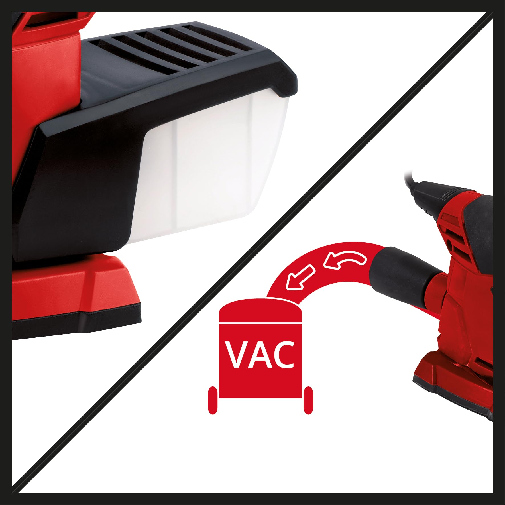 Einhell TE-OS 1320 LEVIGATRICE ORBITALE PALMARE (tensione 220 V, potenza 130 W, oscillazioni al min. 24000, ampiezza oscillazioni 2 mm, platorello 150 x 150 x 100 mm, Inclusi 3 fogli carta abrasiva)