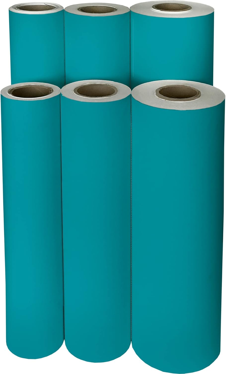 Jillson Roberts 208-Feet X 30-Inch 1/4 Ream Recycled Gift Wrap, Turquoise Matte (B93925)