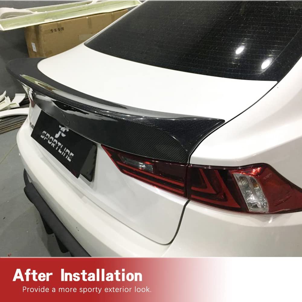 Carbon Fiber Rear Trunk Spoiler For Lexus IS Models 2013-2018