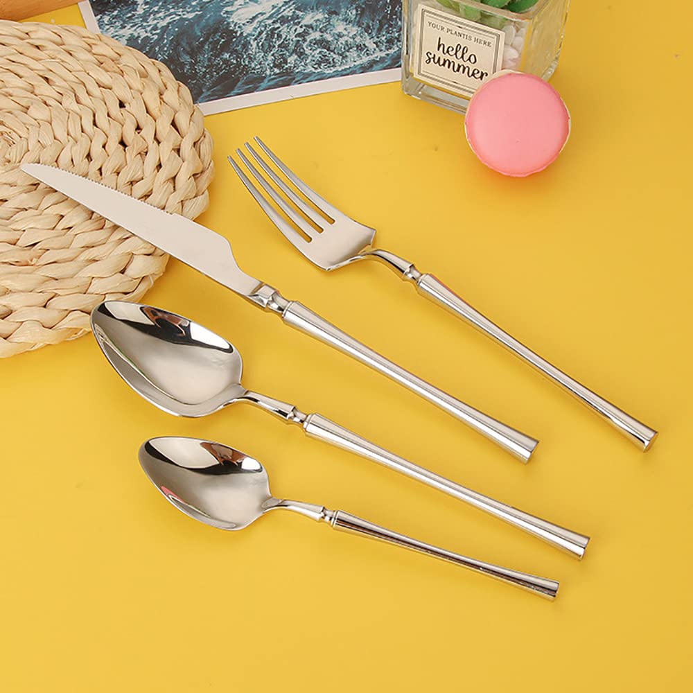 Set 120 Posate Riutilizzabili Oro Rosa - 40 Forchette, Coltelli, Cucchiai Per Feste