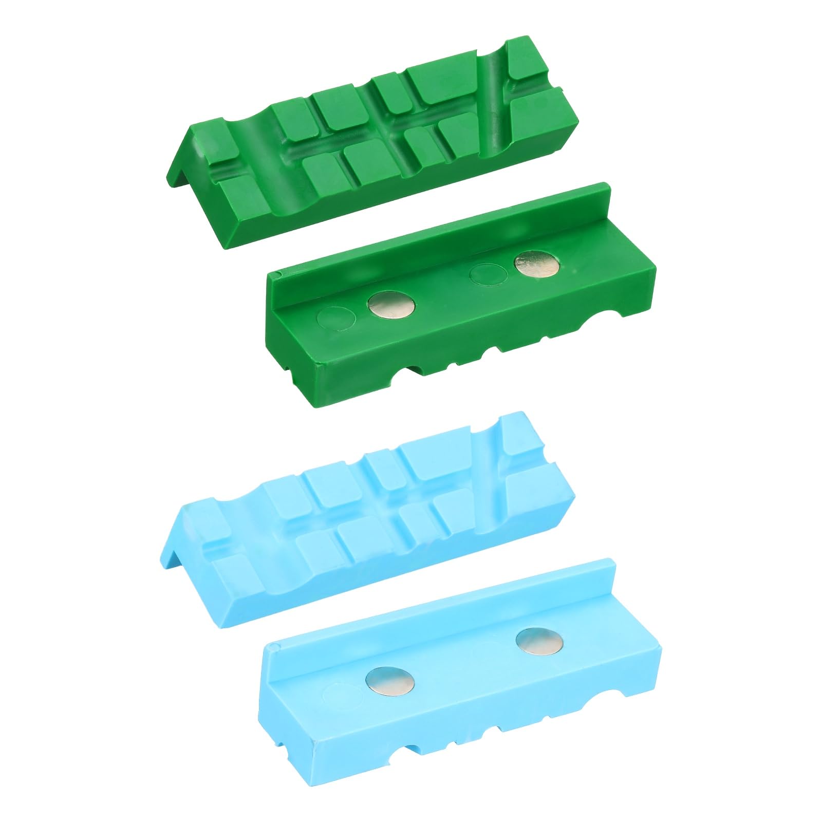 Mâchoires d'étau magnétiques en caoutchouc 10,2 cm souples bleues pour bricolage