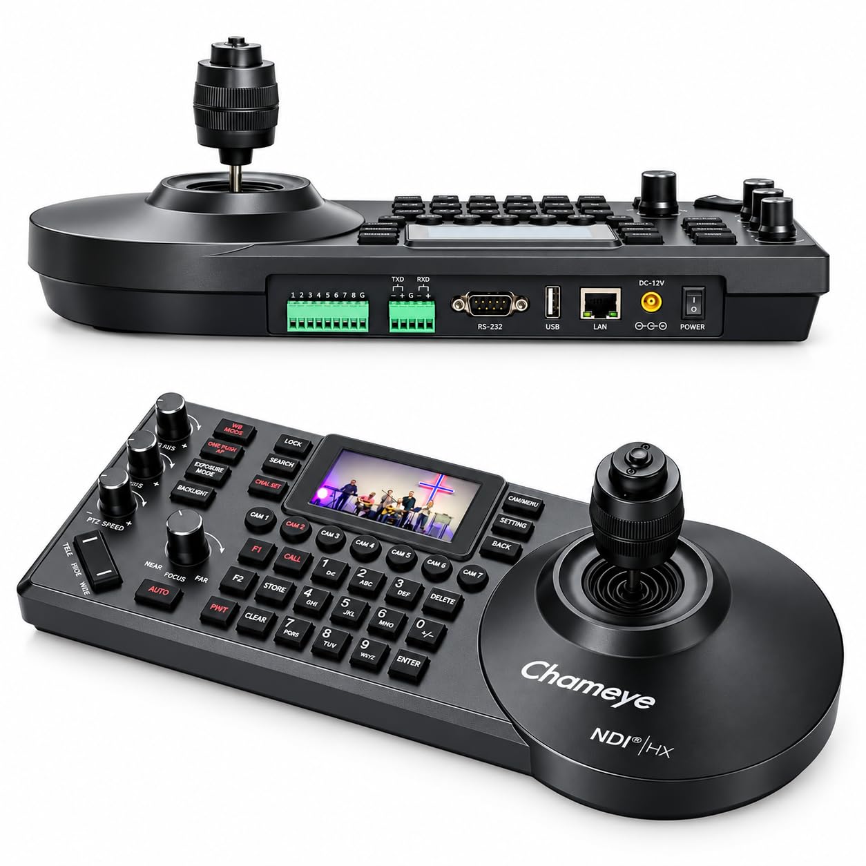 Chameye PTZ Camera Controller with 3-inch LCD Screen and 4D