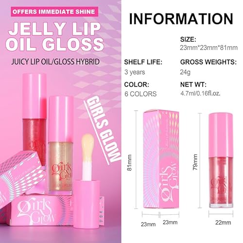 Miescher Jelly Cooling Hydrating Non-Sticky Lip Oil, Plumping Moisturizing Lip Gloss thumb #6
