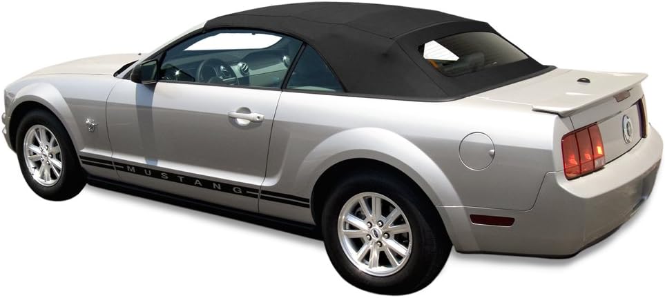 Sierra Auto Tops & Seats Convertible Top for 2005-2014 Ford Mustang - Black, Twill Canvas Cloth - Convertible Top Replacement with Heated Glass Window - Mustang Convertible Top, Complete Soft Top