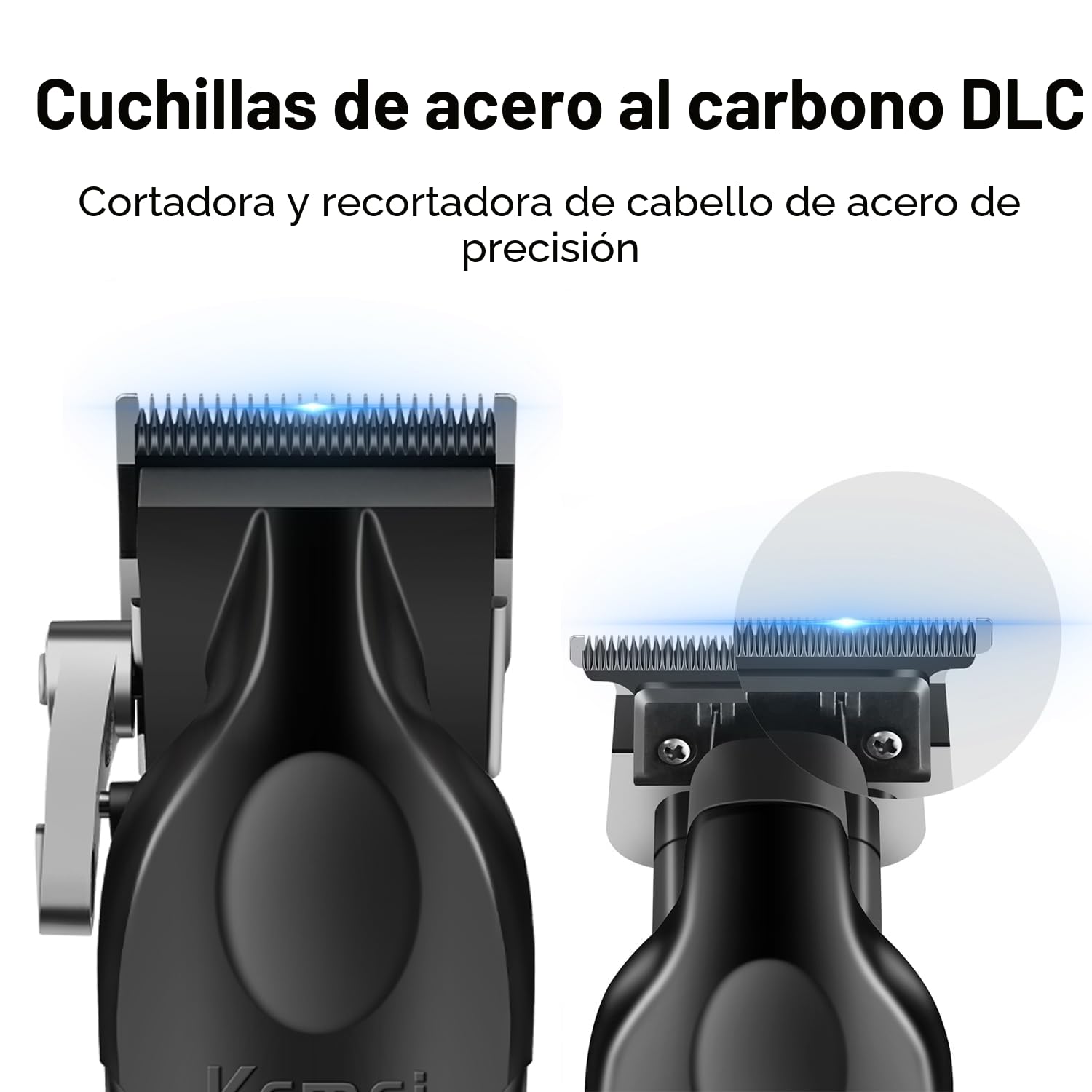 KEMEI Cortapelos Eléctrico Inalámbrico Hombre Máquina Cortar Pelo Trimmer Hoja en T