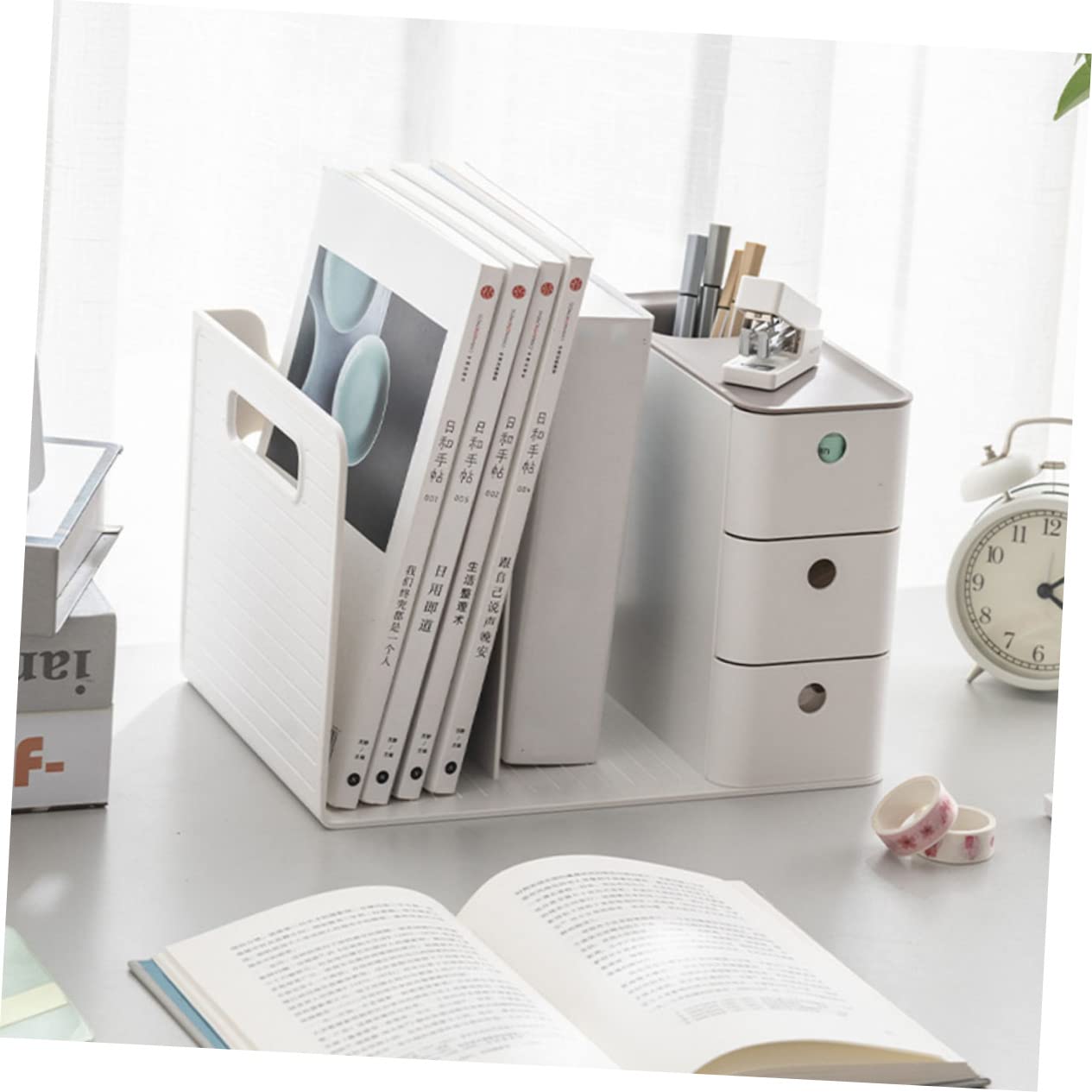 YARNOW Boîte De Rangement Pour Bureau Conteneur De Stockage Pour Fournitures De Bureau Organisateur De Maison