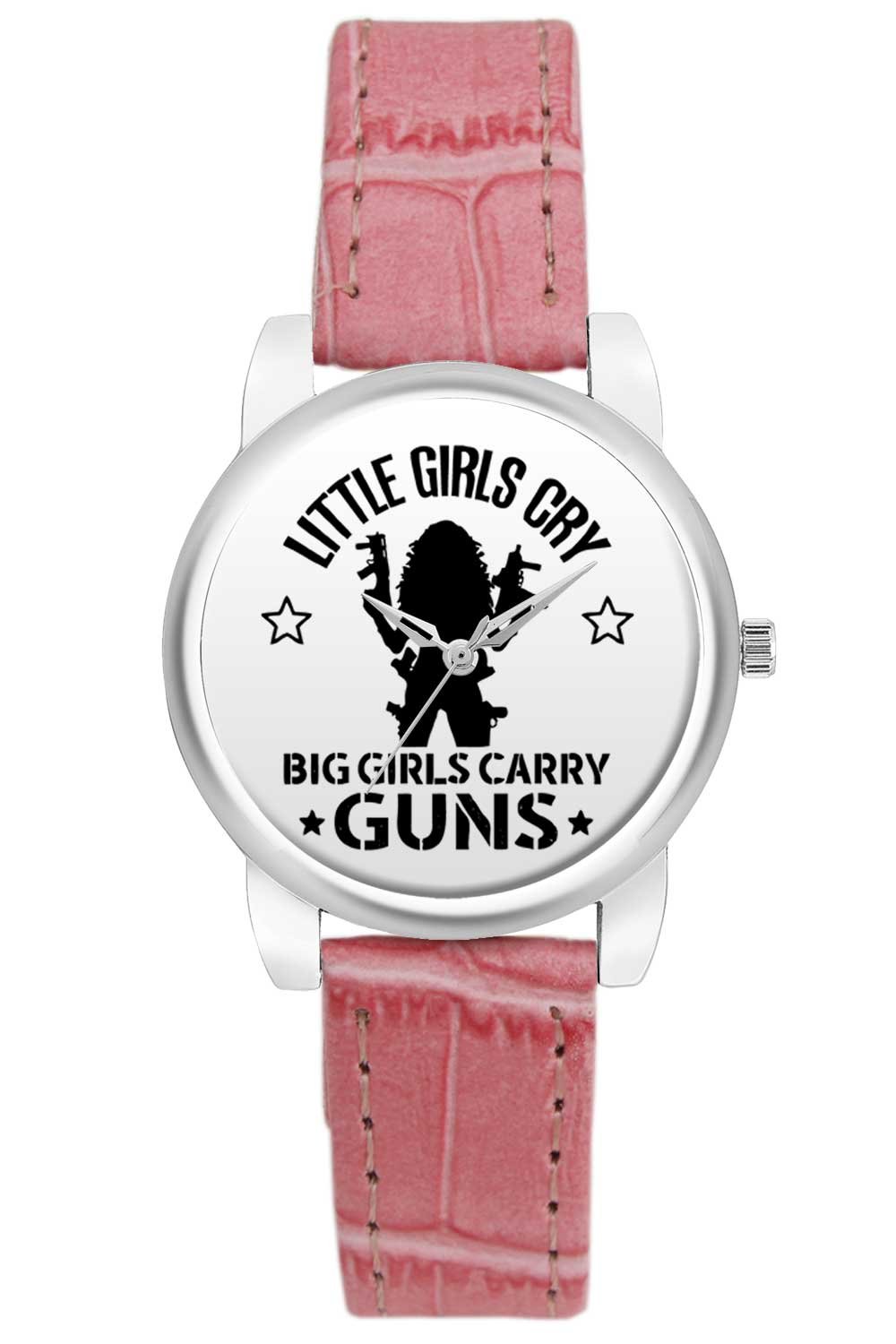BIGOWL Big Girls Carry Guns Quirky Typography Designer Analog Wrist Watch for Women (B01IC3HKDG) Amazon Price History, Amazon Price Tracker