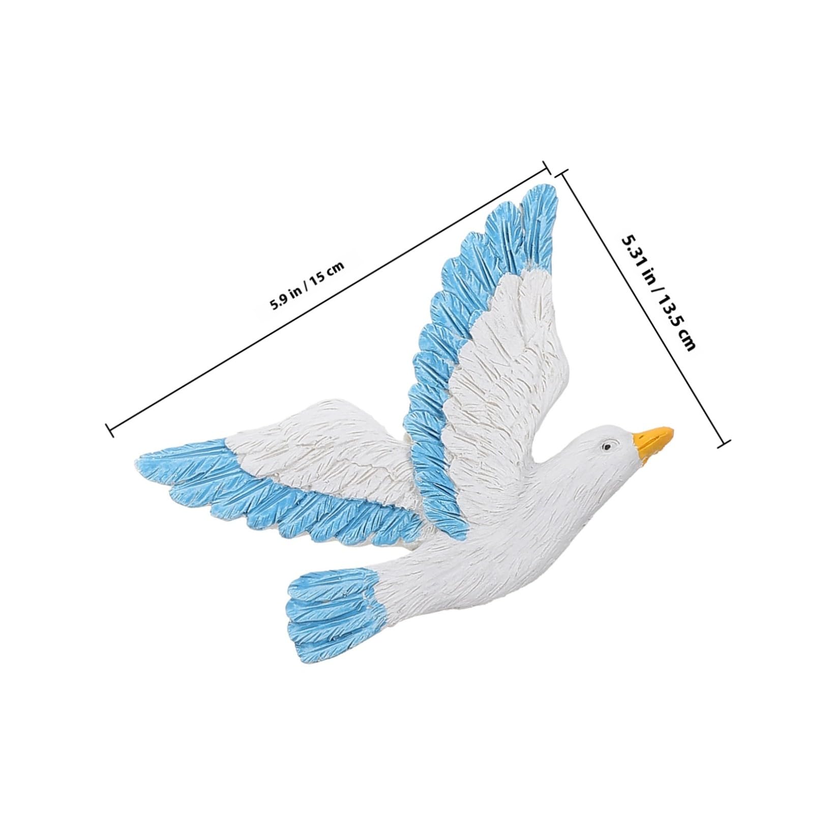 VICASKY 3pezzi Gocce di Uccelli Appese in Resina Ciondolo da Parete per Casa Gabbiani da Parete Gabbiani di Appesi Design Creativo per Soffitti e Alberi Blu Destra