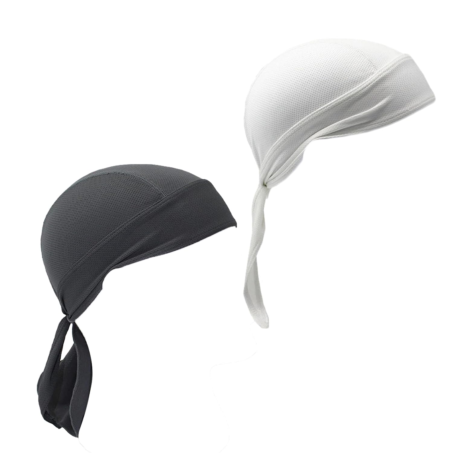 aoozleny 2 Pack Head Wraps Cycling Beanie Caps Dew Rag Skull Caps Pirate Hats Helmet Liner Bandana Head Wrap Doo Rags