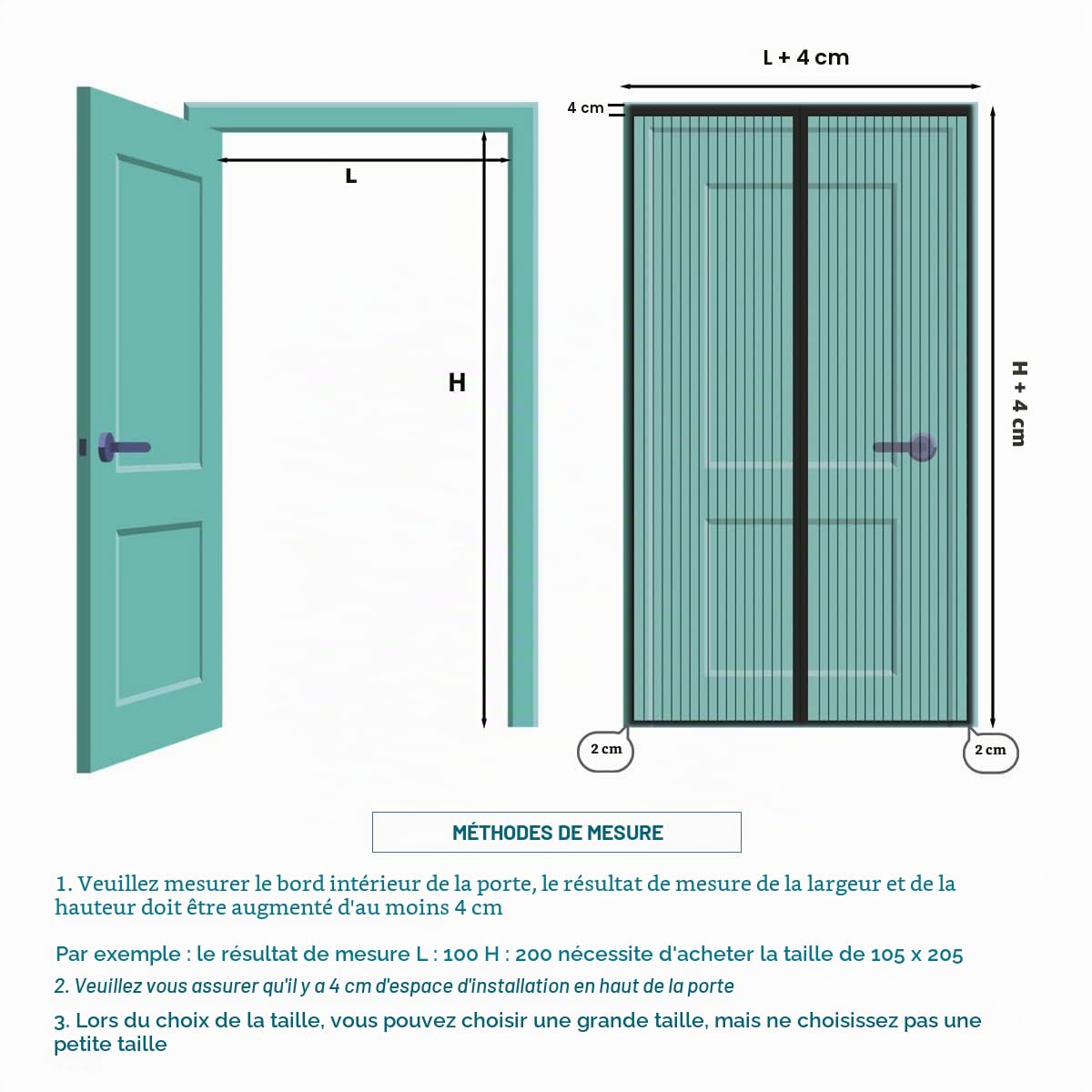 Magnétique Moustiquaire pour Porte, 190x210 cm Rideau de Porte Antimoustique, Noir Moustiquaire Mailles ultra fines pour Couloirs, Portes, Patio, Fermeture Automatique