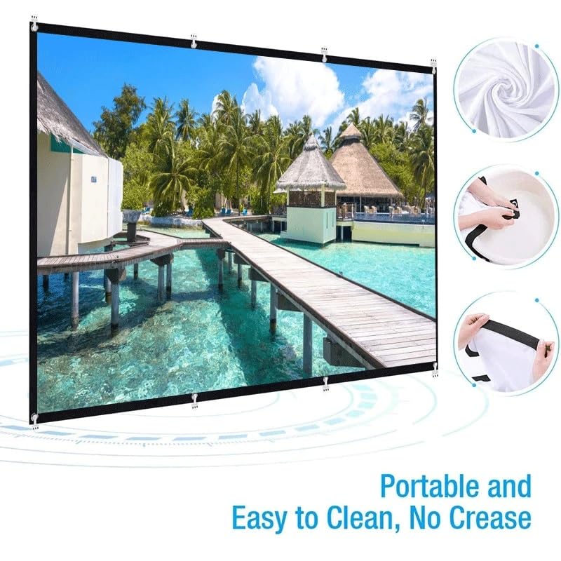 Pantalla de proyección adhesiva plegable 120 pulgadas miniatura 2