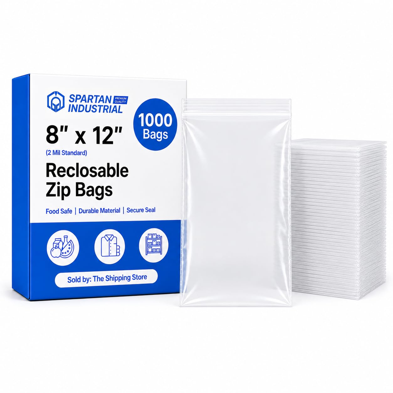 Amazon.com: Spartan Industrial - 8” X 12” (1000 Count) 2 Mil Clear